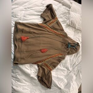 Wildside - Brown Hoodie with Colorful Embroidery